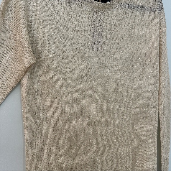 NWT YAL New York Knit Sweater Shimmering Gold Size Small Business Casual - Picture 3 of 7